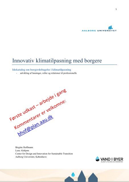 Innovativ klimatilpasning med borgere - Vand i Byer