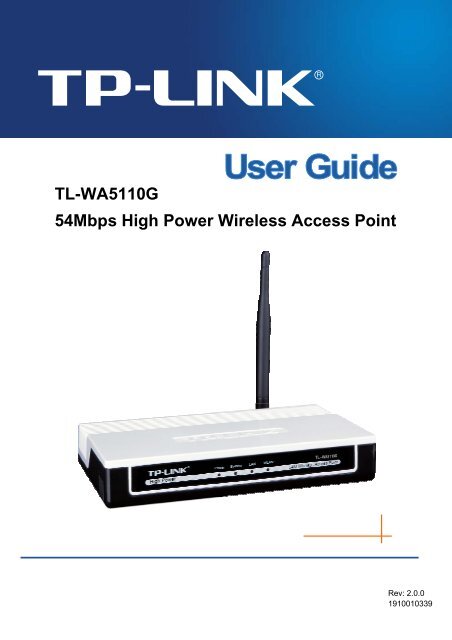 Okklusion uheldigvis Slibende TL-WA5110G 54Mbps High Power Wireless Access Point - TP-LINK