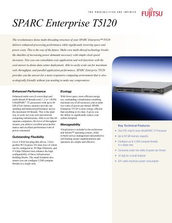 SPARC Enterprise T5120 - Fujitsu