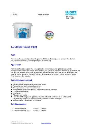 Lucite Housepaint - FR - 04-2012 - CD-Color GmbH & Co.KG