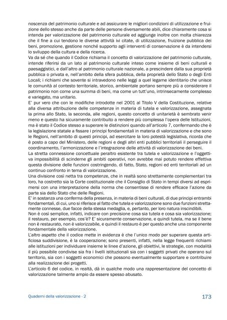 LA GESTIONE - Direzione Generale per la Valorizzazione del ...