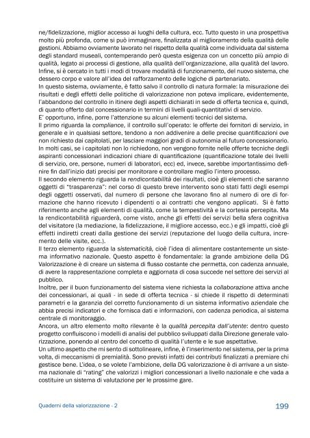 LA GESTIONE - Direzione Generale per la Valorizzazione del ...