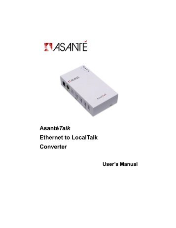 AsantéTalk Ethernet to LocalTalk Converter - Asante