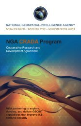 NGA CRADA Brochure - National Geospatial-Intelligence Agency