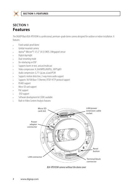 H.264 Megapixel Indoor/Outdoor Dome IP Camera User Manual