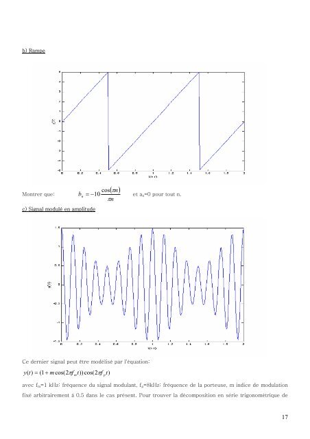 T. P. Traitement du Signal MaÃ®trise E.E.A. - LASC