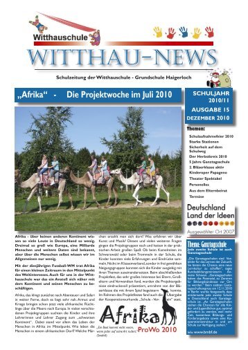 Witthau-News 15 - Witthauschule Haigerloch