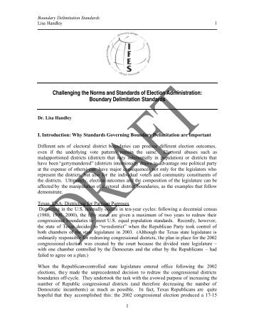 Boundary Delimitation Standards - IFES