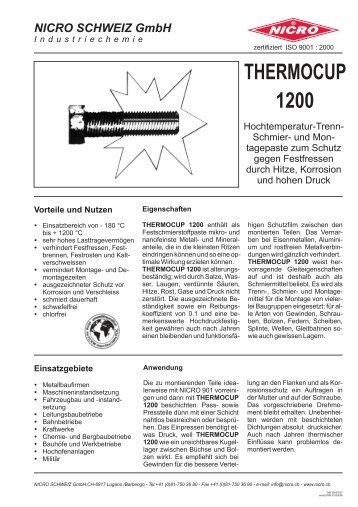 Thermocup 1200 - Nicro