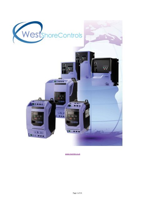 Invertek Price List - West Shore Controls