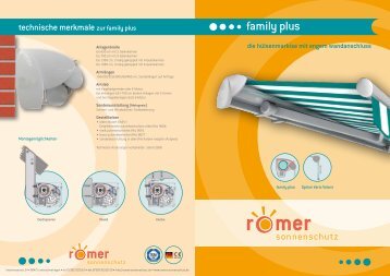 gelenkarmmarkise "family plus" - Romer Sonnenschutz