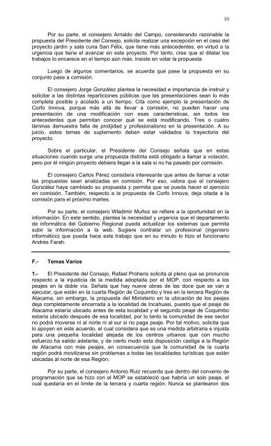 1 ACTA SESION ORDINARIA NÂº 001/2013 Fecha Lugar Hora ...