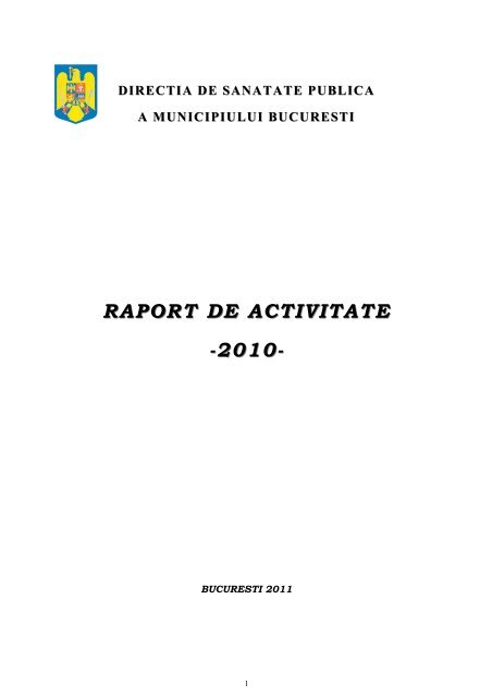 Raportul de Activitate al DSP-MB pe anul 2010 - Directia de ...