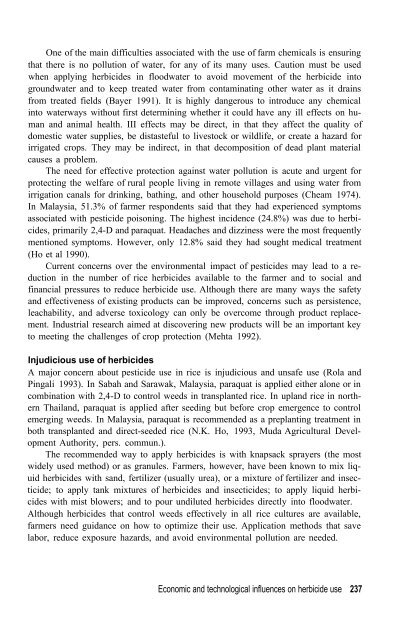 HERBICIDES in Asian rice - IRRI books - International Rice ...