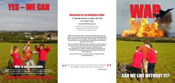 New membership leaflet - Movement for the Abolition of War