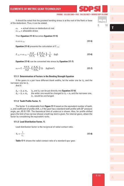 Section 17 Strength and Durability of Gears - SDP/SI