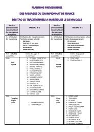 planning des passages