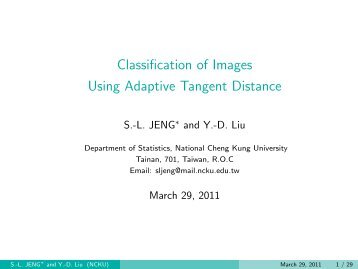 Classification of Images Using Adaptive Tangent Distance