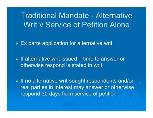 How to Litigate a Writ of Mandate Case - League of California Cities