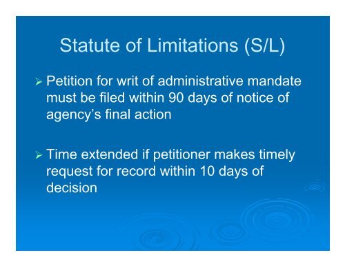 How to Litigate a Writ of Mandate Case - League of California Cities