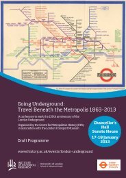 Going Underground: Travel Beneath the Metropolis 1863â2013