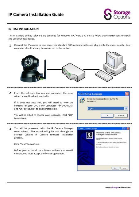 IP Camera Installation Guide - Storage Options