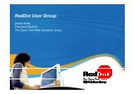 RedDot User Group - Opentext Usergroup