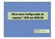 Dicas para ConfiguraÃ§Ã£o de arquivo *.SHP em WGS 84 - SIGAM