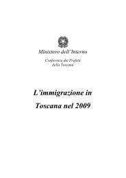 Immigrazione in Toscana 2009 - Dipartimento per le LibertÃ  Civili e l ...