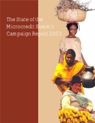 The State of the Microcredit Summit Campaign Report 2003