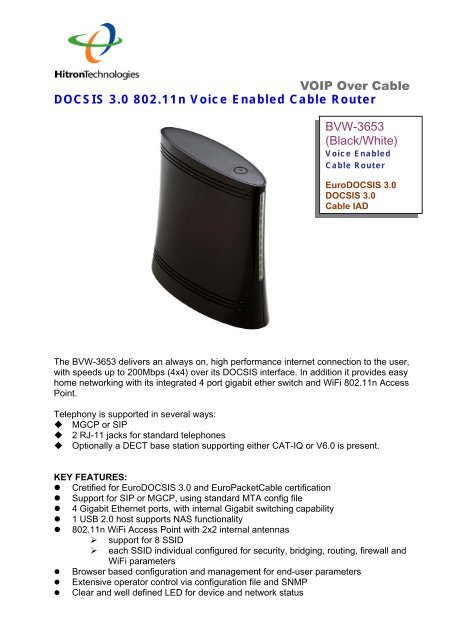 Docsis 3 0 802 11n Voice Enabled Cable Router Iktprojekte