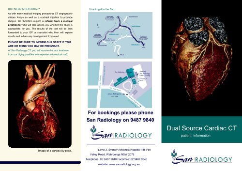 Cardiac CT Patient Information Brochure - Sydney Adventist Hospital