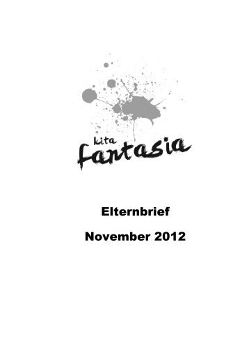 Elternbrief November 2012 - Kita Fantasia