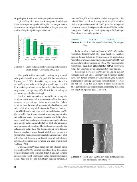 Volume 13, No. 1 (2010) - jurnal mipa universitas airlangga - Unair