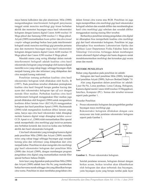 Volume 13, No. 1 (2010) - jurnal mipa universitas airlangga - Unair