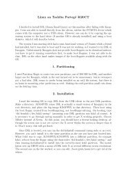 Linux on Toshiba Portegé 3020CT 1. Partitioning 2 ... - McGill Physics