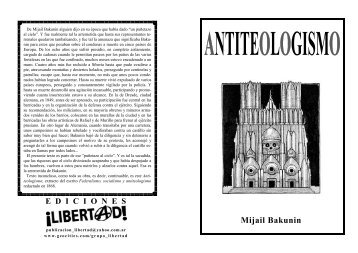 Antiteologismo, Bakunin - Folletos Libertad