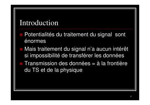 Traitement du signal et Applications cours 6 - Université Paris 8