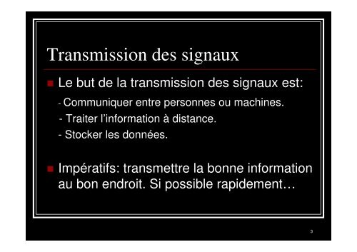 Traitement du signal et Applications cours 6 - Université Paris 8