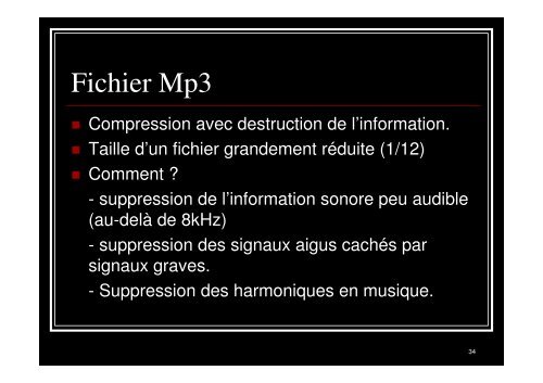 Traitement du signal et Applications cours 6 - Université Paris 8