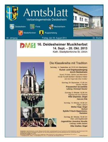 Amtsblatt - KW 35 - Verbandsgemeinde Deidesheim