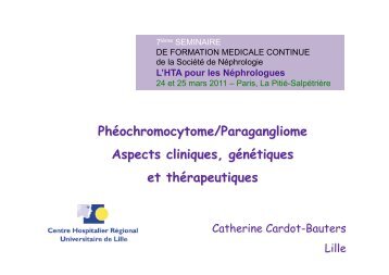 Phéochromocytome: aspects cliniques, génétiques et thérapeutiques