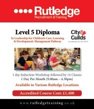 Level 5 Diploma In Leadership For Children's Care ... - Training