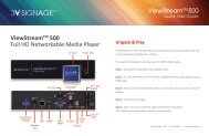 Viewstreamtm 500 Full HD Networkable Media Player - DV Signage