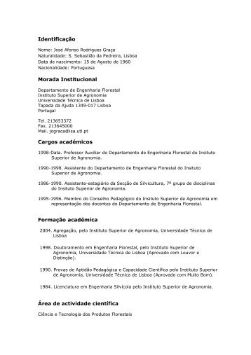 Download do curriculum vitae completo - Instituto Superior de ...