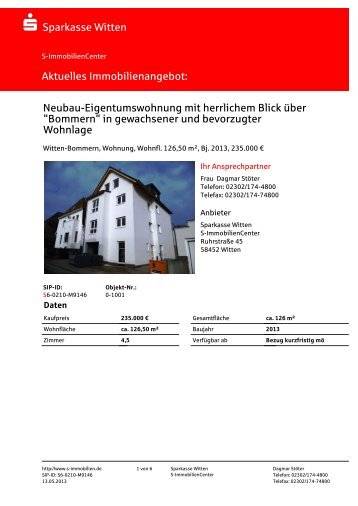 ExposÃƒÂ© fÃƒÂ¼r Wohnung Witten-Bommern als PDF laden - Magazin ...