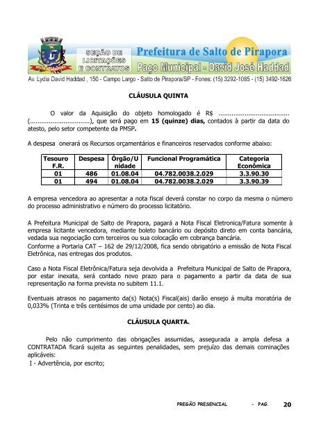 1 O MunicÃ­pio de Salto de Pirapora, torna pÃºblico que farÃ¡ realizar ...