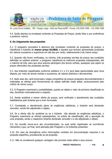 1 O MunicÃ­pio de Salto de Pirapora, torna pÃºblico que farÃ¡ realizar ...