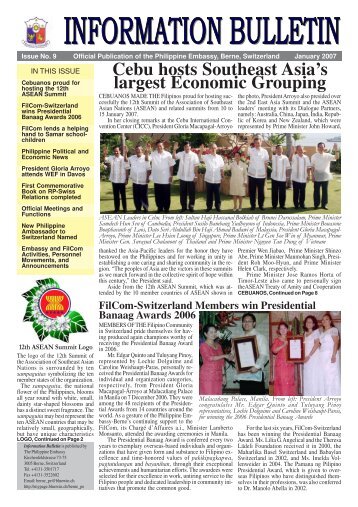 2007 January - Information Bulletin Issue No. 9 - Philippine ...