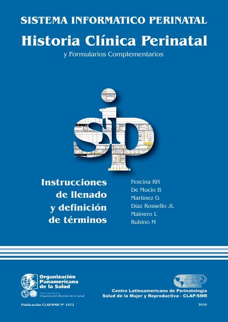 Historia ClÃ­nica Perinatal y formularios - CLAP 2010 - Prenatal